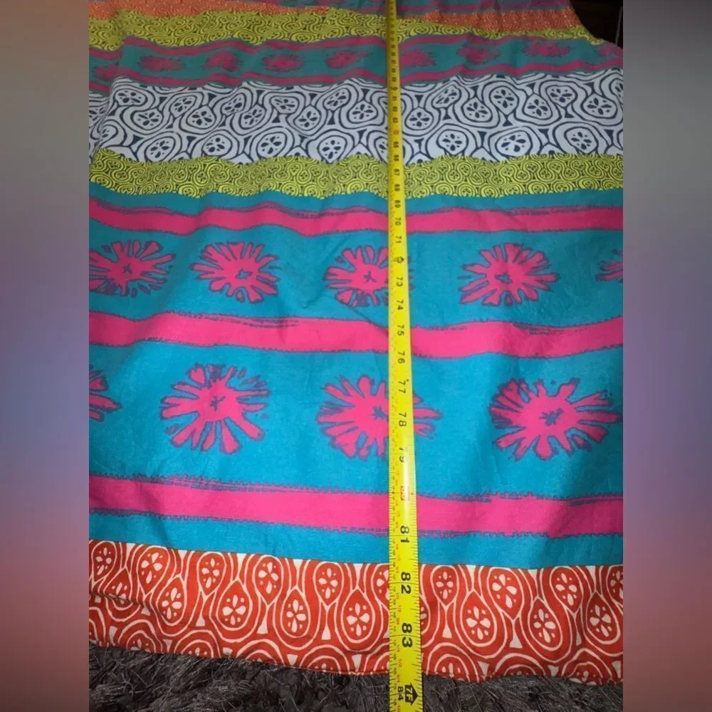 BUNDLE - IKEA LÄPPLJUNG Boho Twin Duvet Cover – multicolor tribal stripe EUC 🌀🔷💛